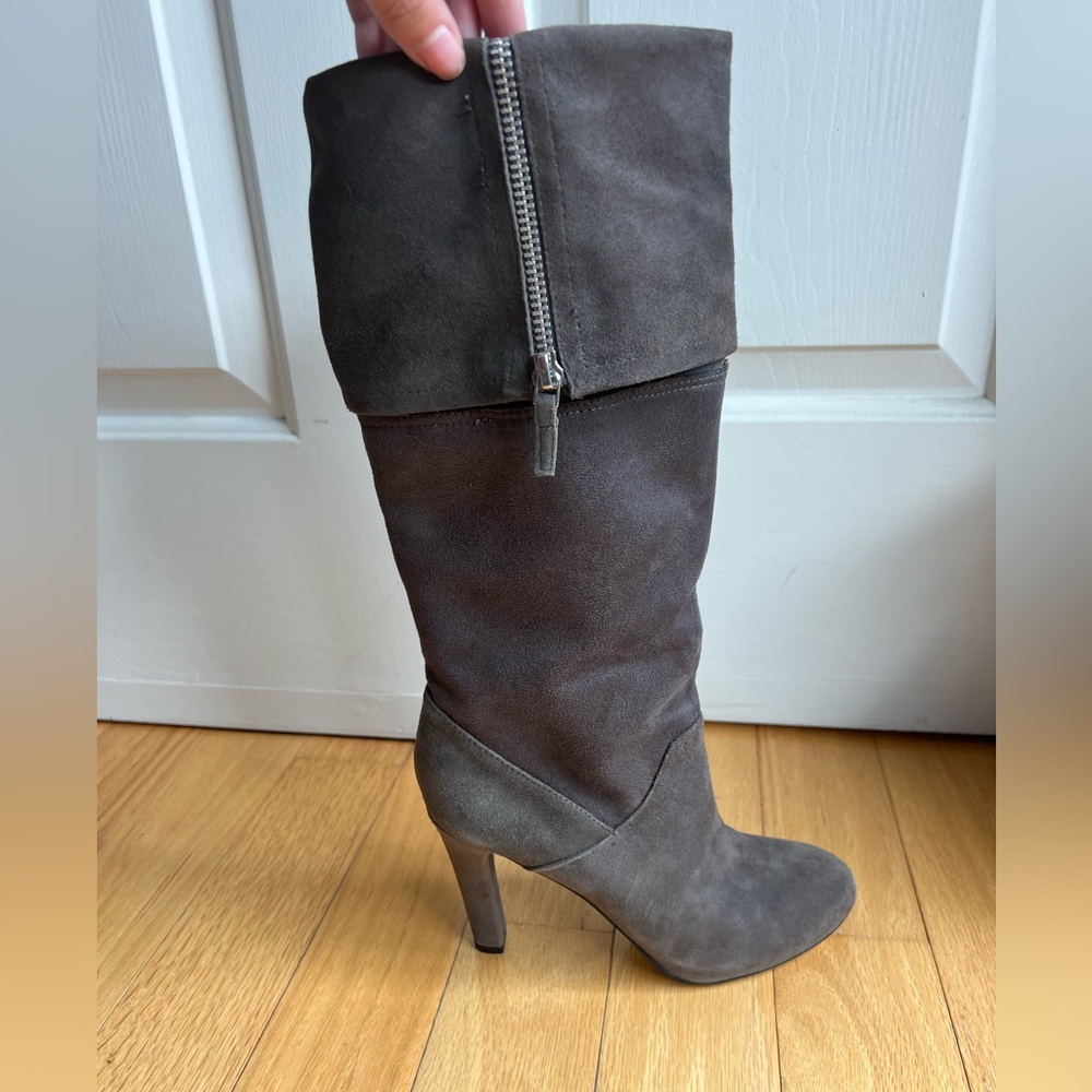 Gray suede Franco Sarto boots